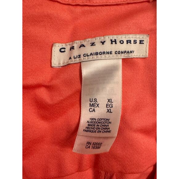 Vtg NWT Y2K Crazy Horse Liz Claiborne Coral 3-Button Jacket Cotton Size XL Women - Picture 4 of 4